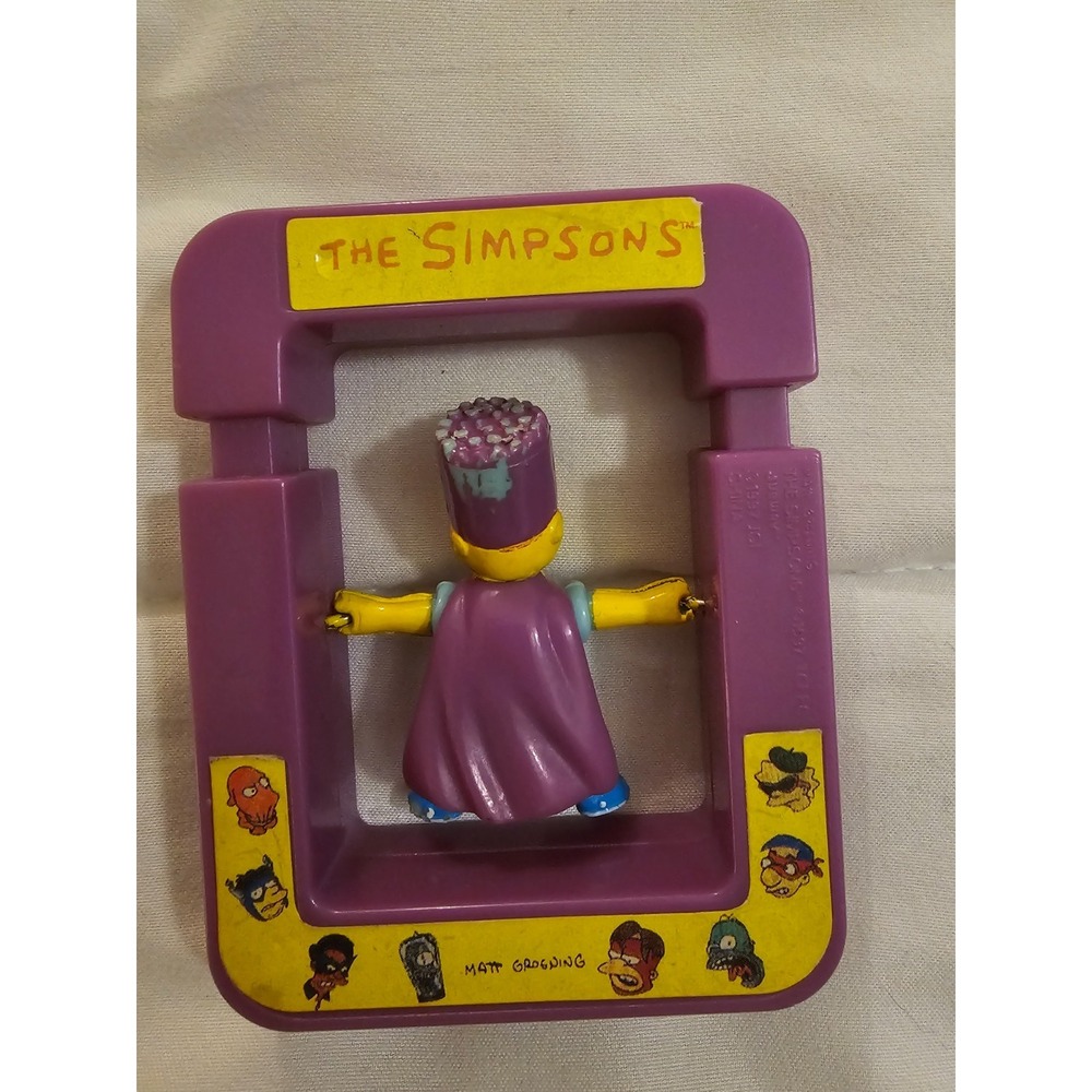 1997 The Simpsons Bartman Bart Figure in Purple Frame Mattel – Damaged / For Par - Picture 2 of 4